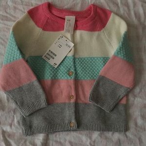 Baby Girl H&M Cardigan Sweater NWT Thick Warm